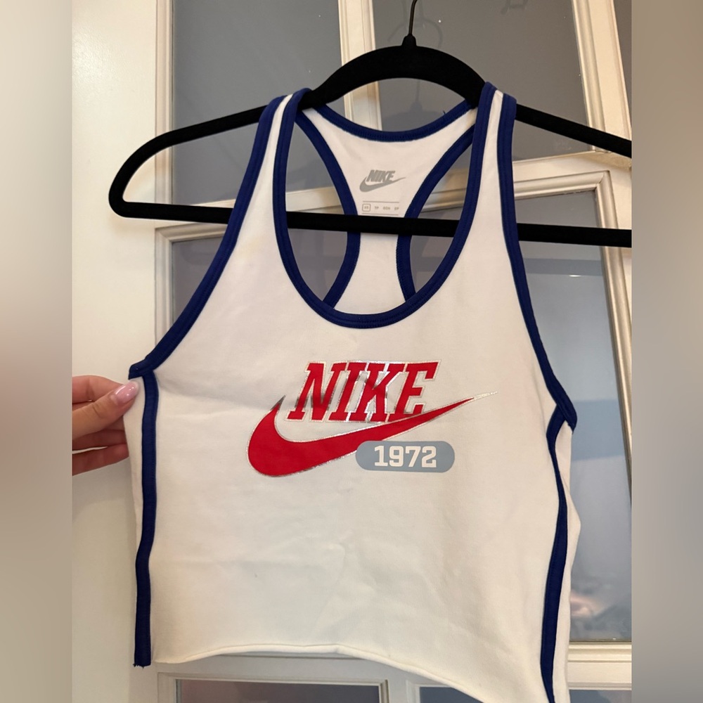 Nike Blue and White Athletic Tank